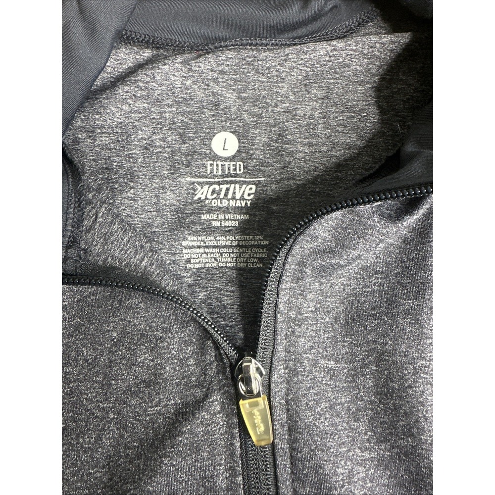 Oldnavy Active Women's Large Fitted Full zip Sweater Gray Turtle Neck - Picture 9 of 11